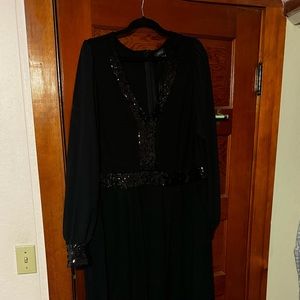 Sylvia Mollie Black and Sequin Jumpsuit